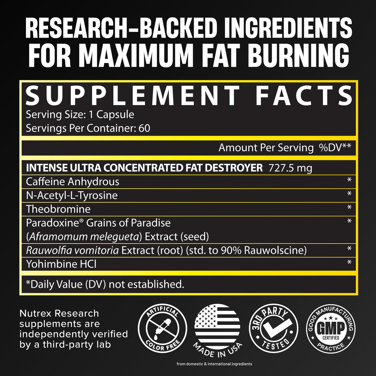 Nutrex Research Lipo6 Black Intense gélules en main