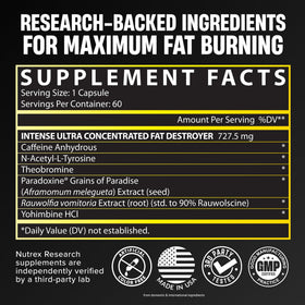 Nutrex Research Lipo6 Black Intense gélules en main