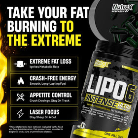Nutrex Research Lipo6 Black Intense gélules sur fond blanc