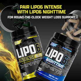 Nutrex Research Lipo6 Black Intense gélules sur un bureau