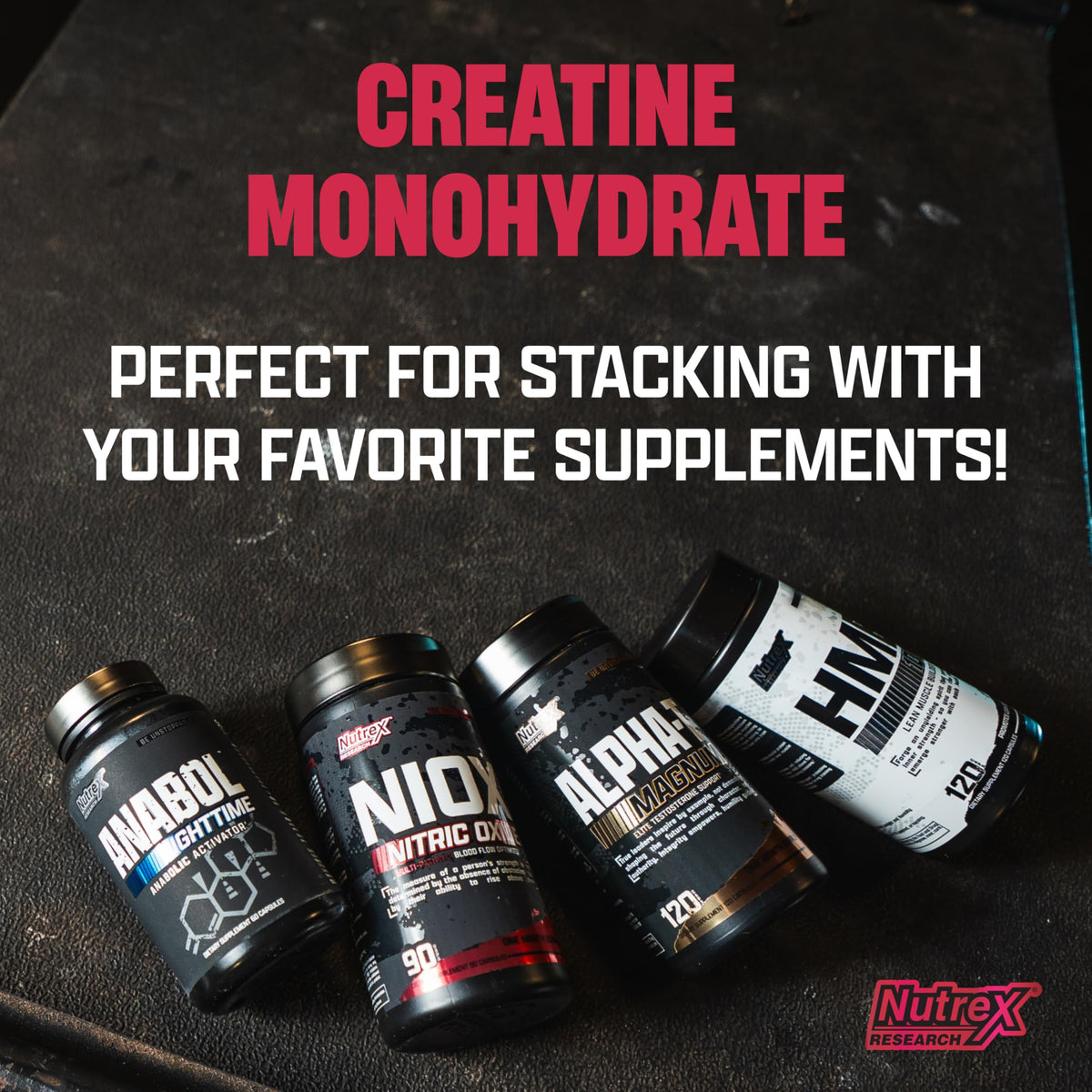 Nutrex Research Poudre de Créatine Fruit Punch avec cuillère doseuse