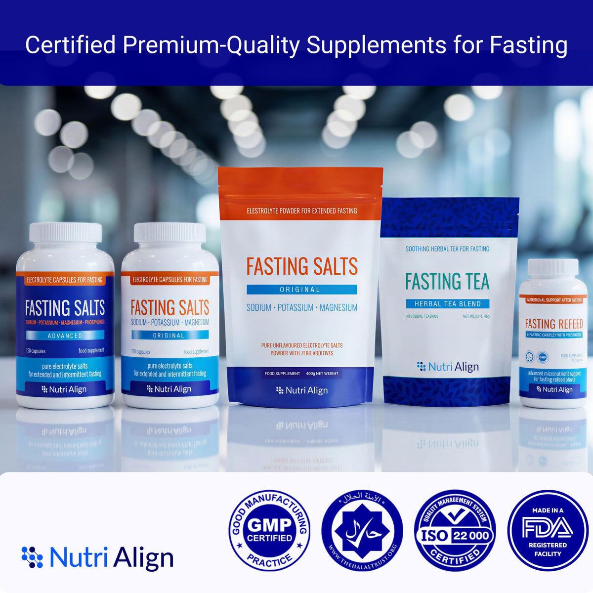 Nutri-Align Capsules Electolytes pour jeûne en main