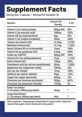 Nutri-Align Multivitamines Keto étiquette et dosage