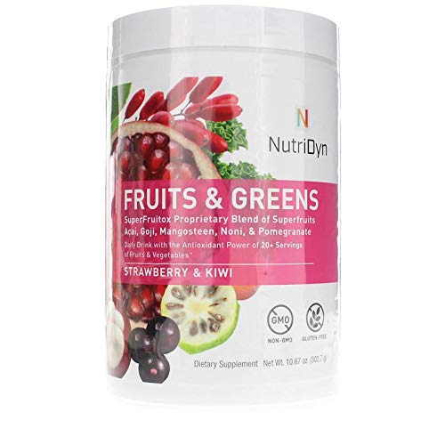 Nutri-Dyn Fruits & Greens saveur fraise/kiwi 390g vue de face
