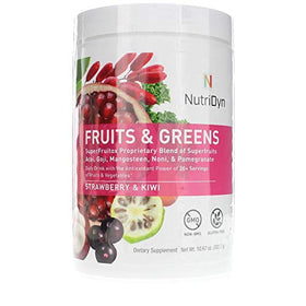 Nutri-Dyn Fruits & Greens saveur fraise/kiwi 390g vue de face
