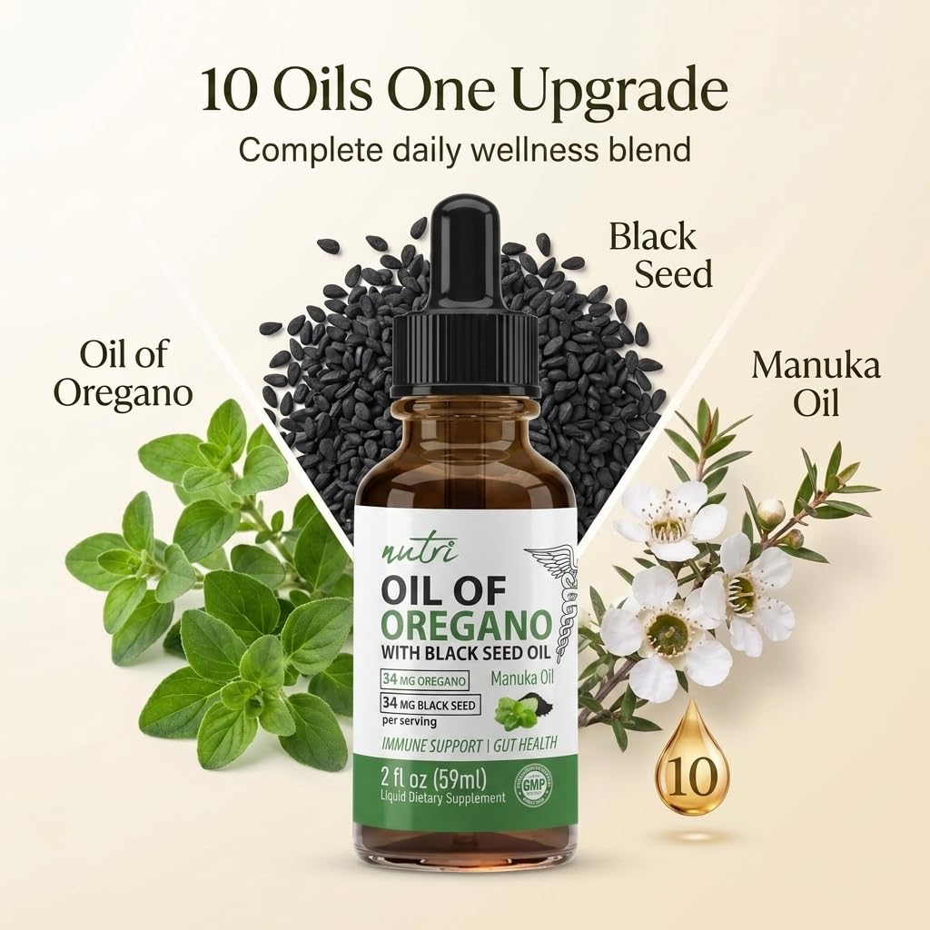 Nutri Huile d'Origan Tincture 59ml, goutte à goutte en action