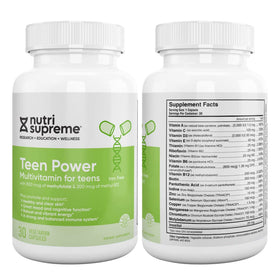 NUTRI- Multivitamines Teen capsules avec vue sur les ingrédients