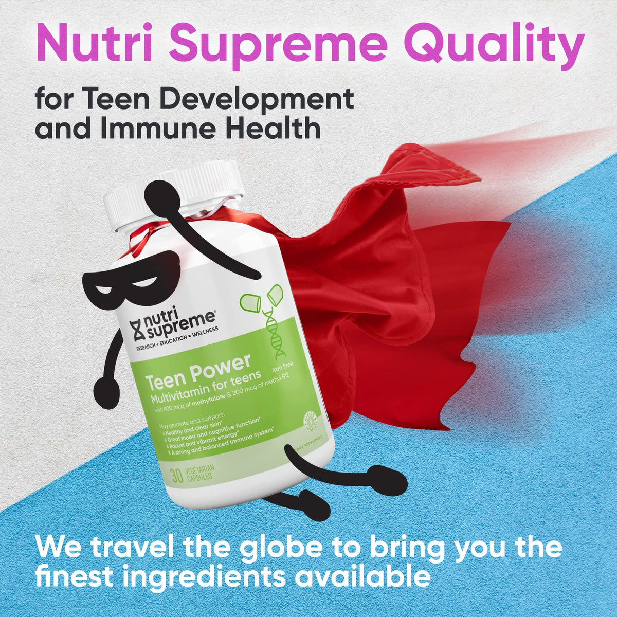 NUTRI- Multivitamines Teen capsules en gros plan
