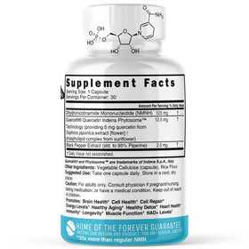 Nutri NMNH 125mg Nature's Fusions - vue latérale de l'emballage