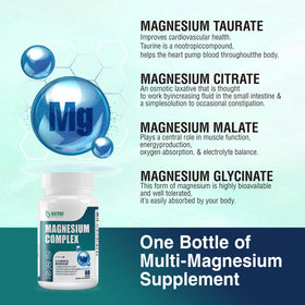 NUTRI POTENTIA Complexe de Magnésium 500mg - capsules sur fond blanc