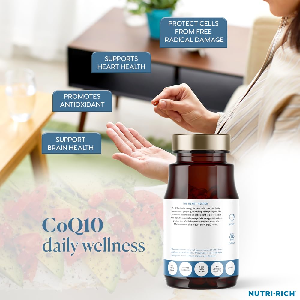Nutri-Rich CoQ10 100mg gélules molles avec huile MCT