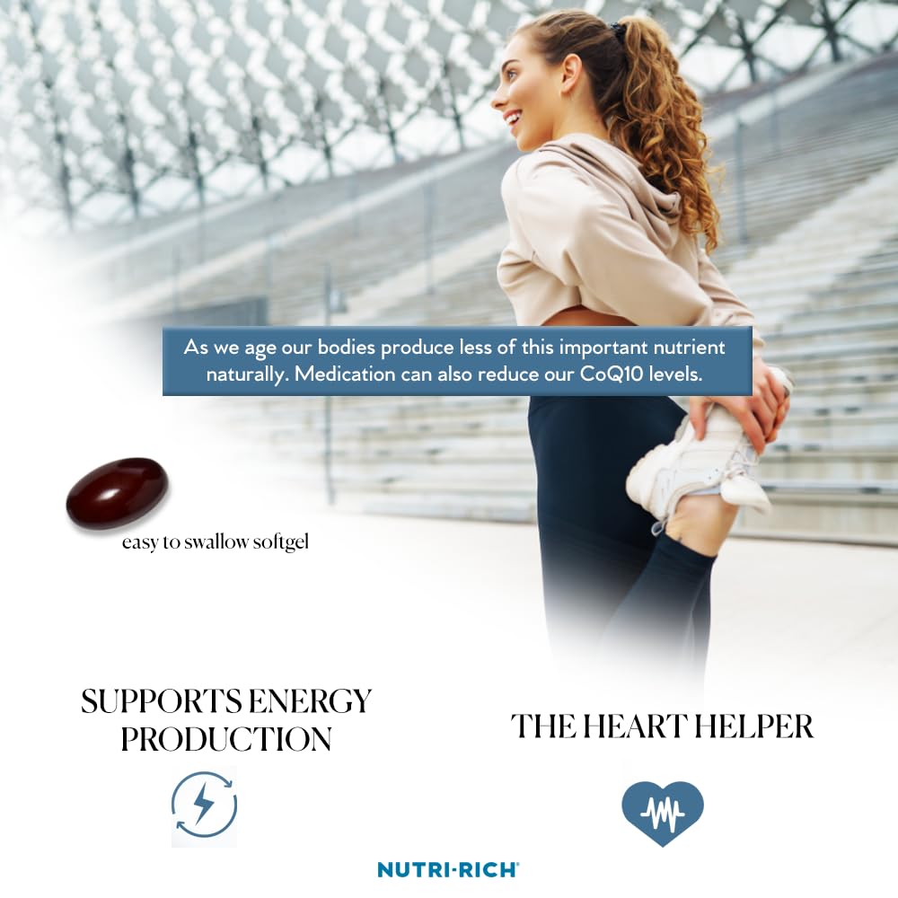 Nutri-Rich CoQ10 100mg gélules molles ouvertes