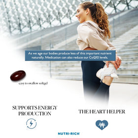 Nutri-Rich CoQ10 100mg gélules molles ouvertes