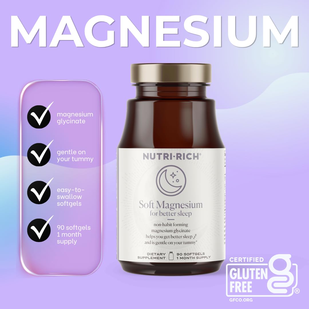 Nutri-Rich Magnésium Glycinate 400mg, étiquette détaillée