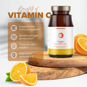 Nutri-Rich Vitamine C 500mg gélules ouvertes
