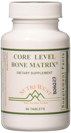 Nutri-West Core Level Bone Matrix 60 comprimés vue avant avec emballage