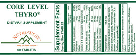 Nutri-West Core Level Thyro bouteille et étiquette