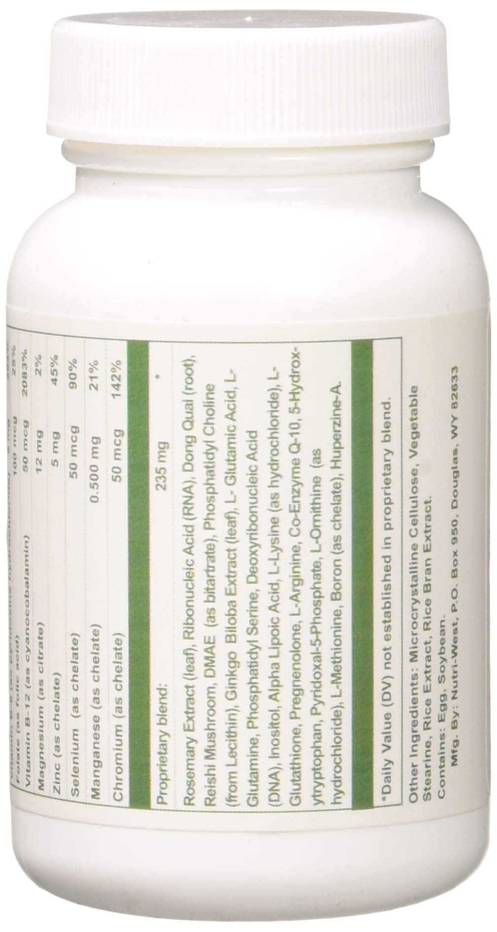 Nutri-West Total Brain 90 gélules vue de côté