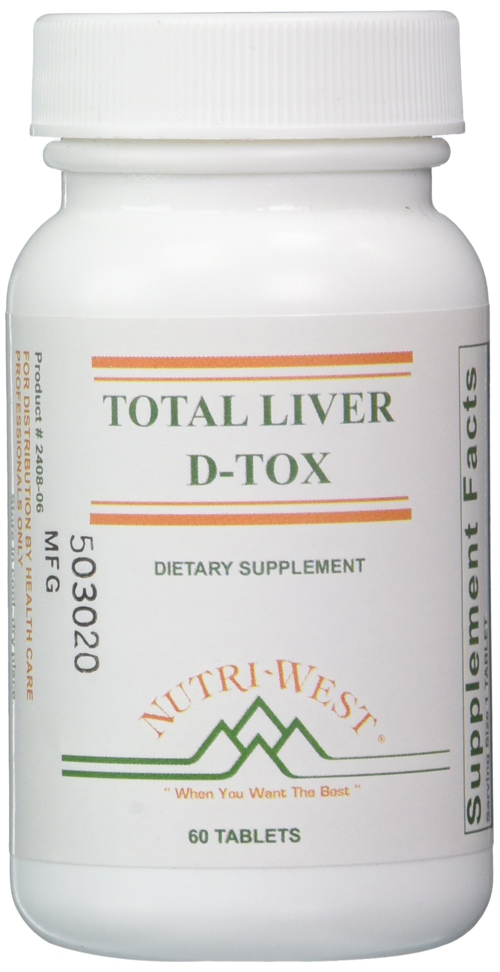 Nutri-West Total Liver D-Tox 60 comprimés vue de face