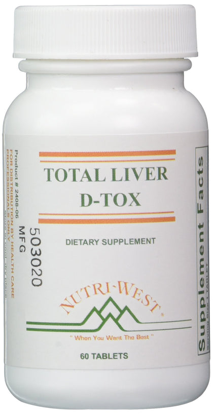 Nutri-West Total Liver D-Tox 60 comprimés vue de face