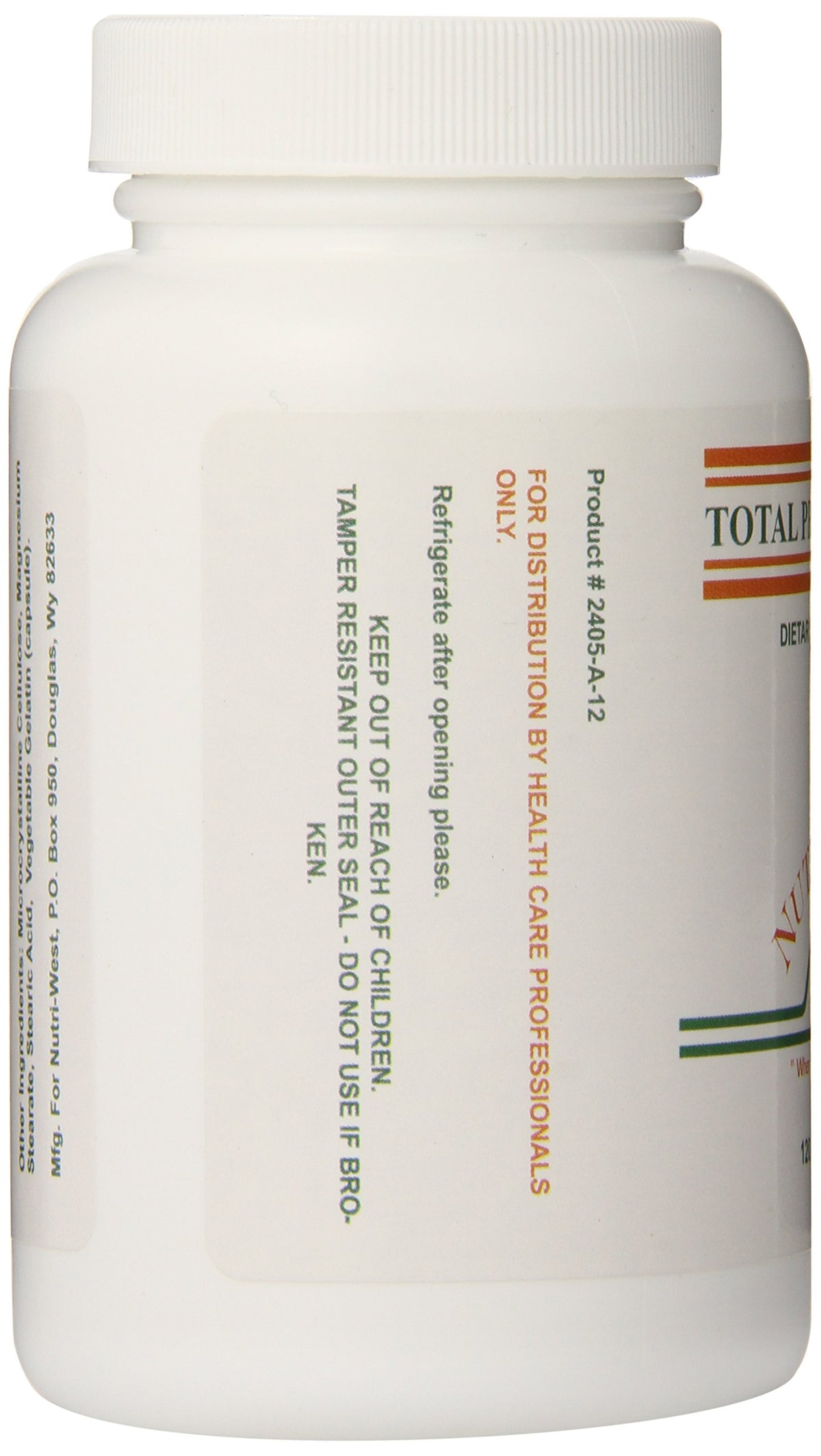 Nutri-west Total Probiotics 120 capsules sur une table en bois