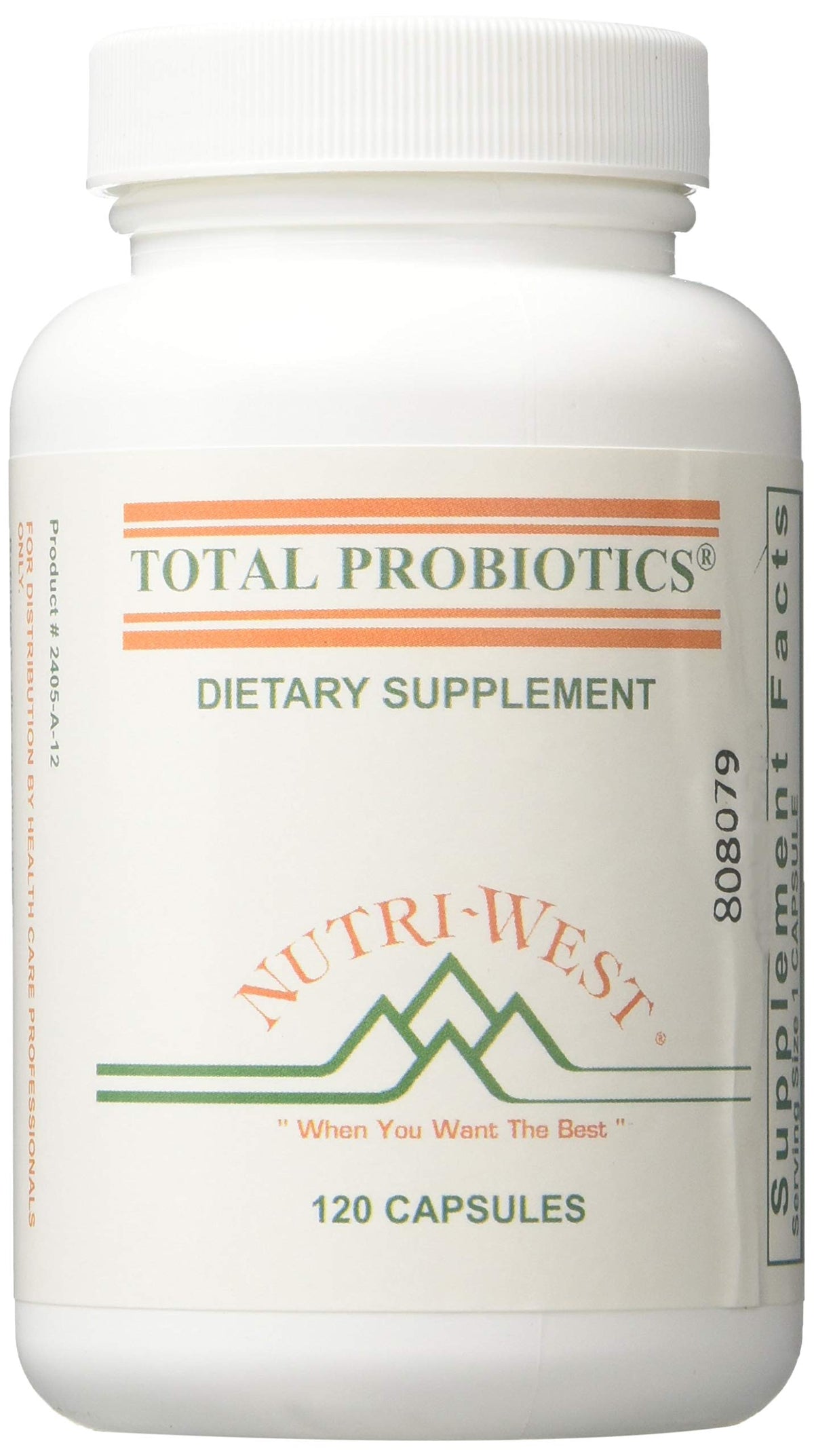 Nutri-West Total PROBIOTICS 120 gélules, vue de l'emballage