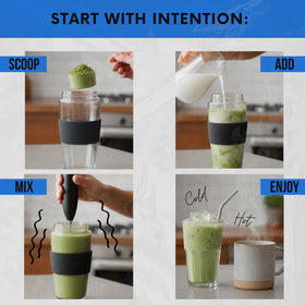 Nutri11 NutriBreakfast Poudre de Collagène Keto en mélange dans un smoothie
