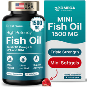Nutriana Omega 3 Mini Capsules 1500mg EPA 800mg DHA boîte avant