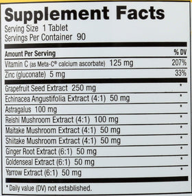 NutriBiotic Defense Plus 90 comprimés avec ingrédients