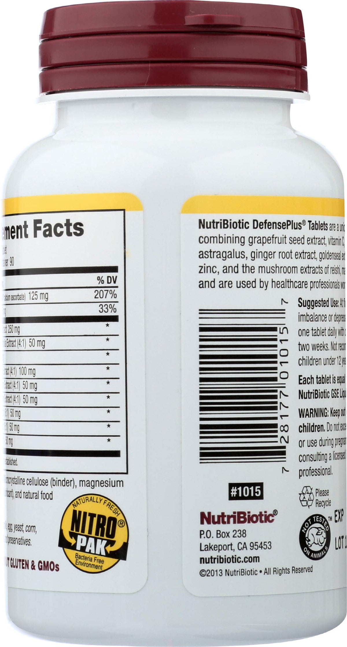 NutriBiotic Defense Plus 90 comprimés emballage