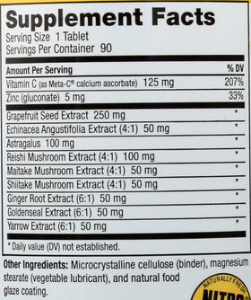 NutriBiotic Defense Plus 90 comprimés sur une table