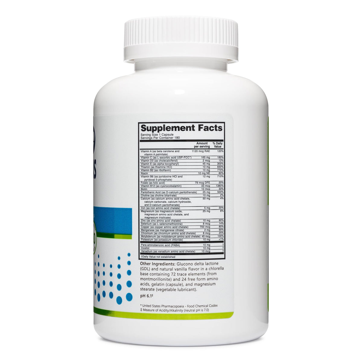 NutriBiotic Multivitamines & Minéraux, étiquette du produit