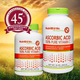 NutriBiotic Poudre d'acide ascorbique 2000 mg avec ingrédients