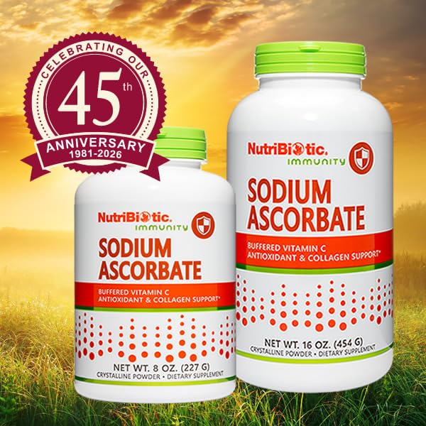 NutriBiotic Poudre de Vitamine C Buffered Sodium Ascorbate 490g en contexte de cuisine
