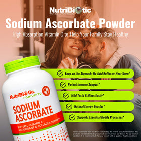 NutriBiotic Poudre de Vitamine C Buffered Sodium Ascorbate 490g en utilisation