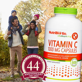 NutriBiotic Vitamine C 1000 Mg flacon avec étiquette