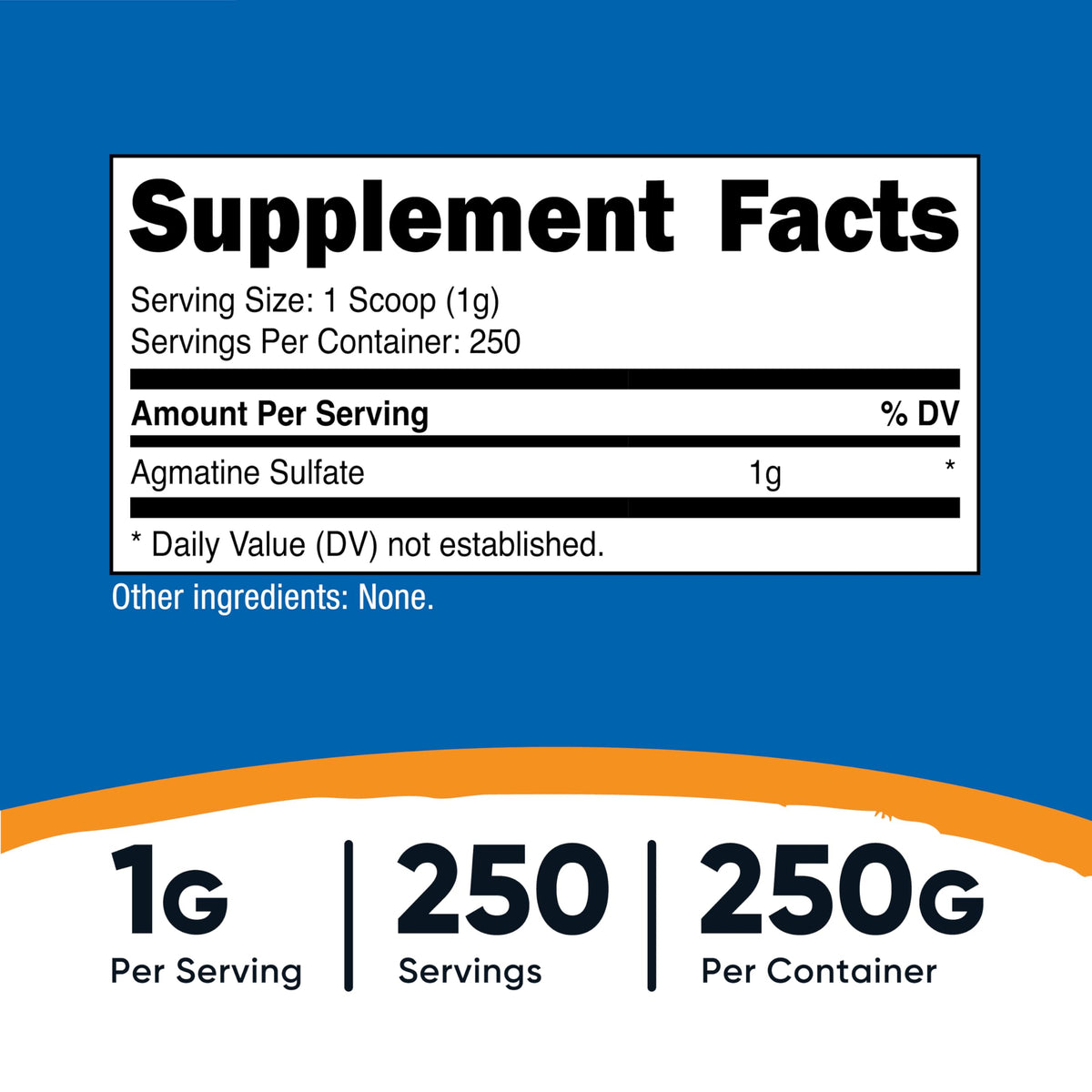 Nutricost Agmatine Sulfate Poudre 250g avec cuillère
