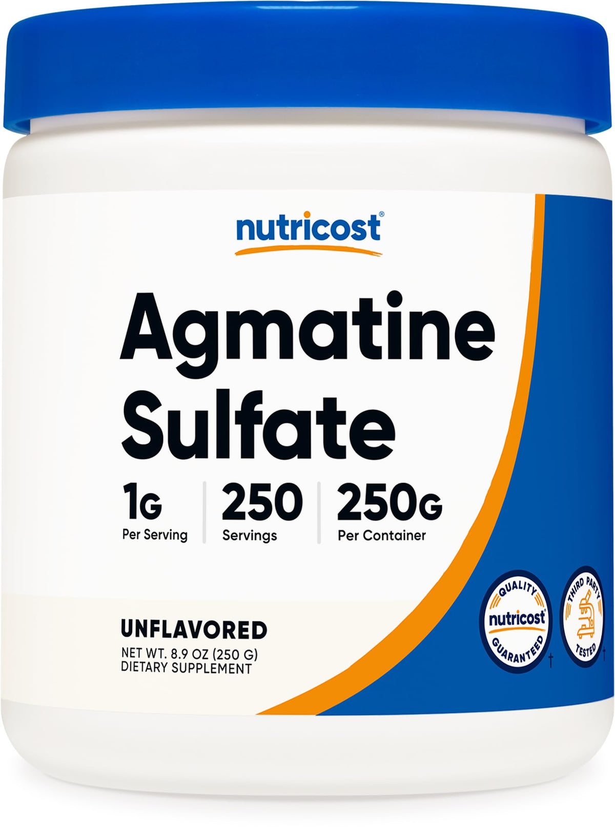 Nutricost Agmatine Sulfate Poudre 250g vue avant