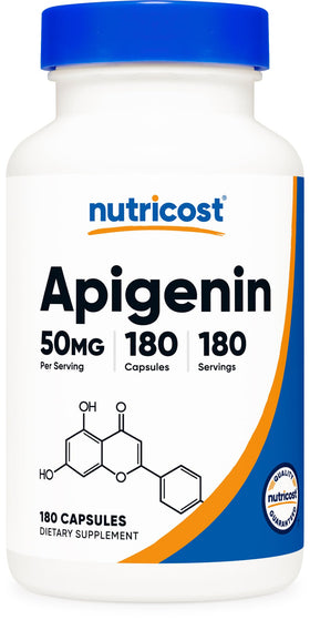 Nutricost Apigenin 50mg flacon de 180 capsules vue avant