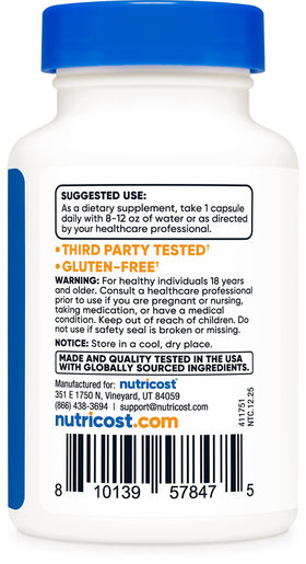 Nutricost Bacillus Subtilis, capsules végétaliennes ouvertes
