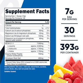 Nutricost BCAA + Hydration Poudre Fruit Punch avec cuillère