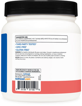 Nutricost BCAA Poudre 2:1:1 Pastèque affichée avec des fruits frais