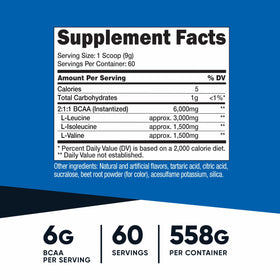 Nutricost BCAA Poudre 2:1:1 Pastèque côté avec étiquette