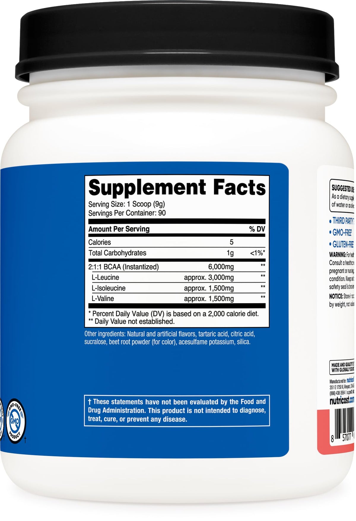 Nutricost BCAA Poudre Arôme Pastèque 948g en contexte d'utilisation