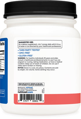 Nutricost BCAA Poudre Arôme Pastèque 948g ouverture du pot