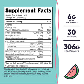 Nutricost BCAA pour Femmes 390g vue latérale