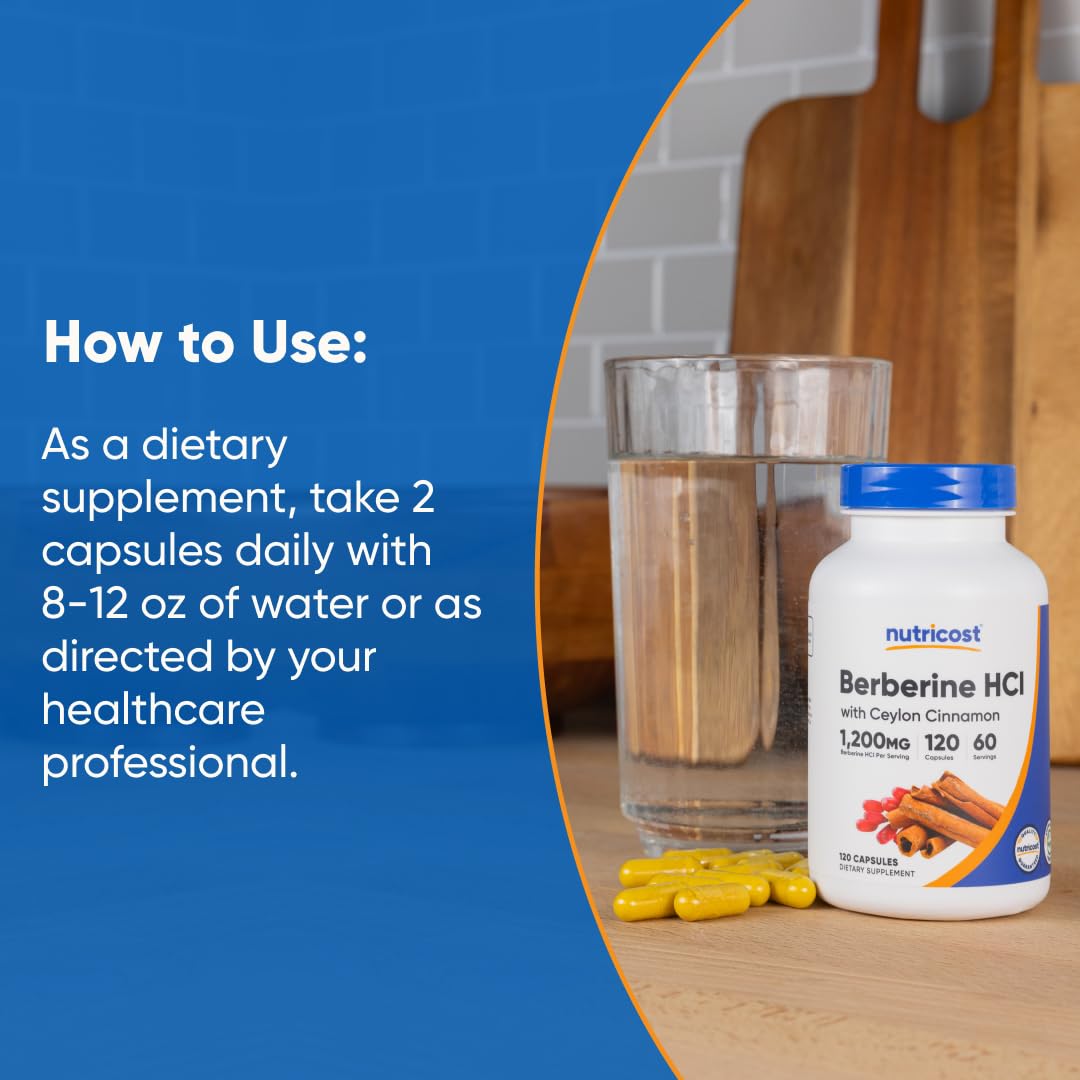Nutricost Berberine HCl 120 capsules emballage