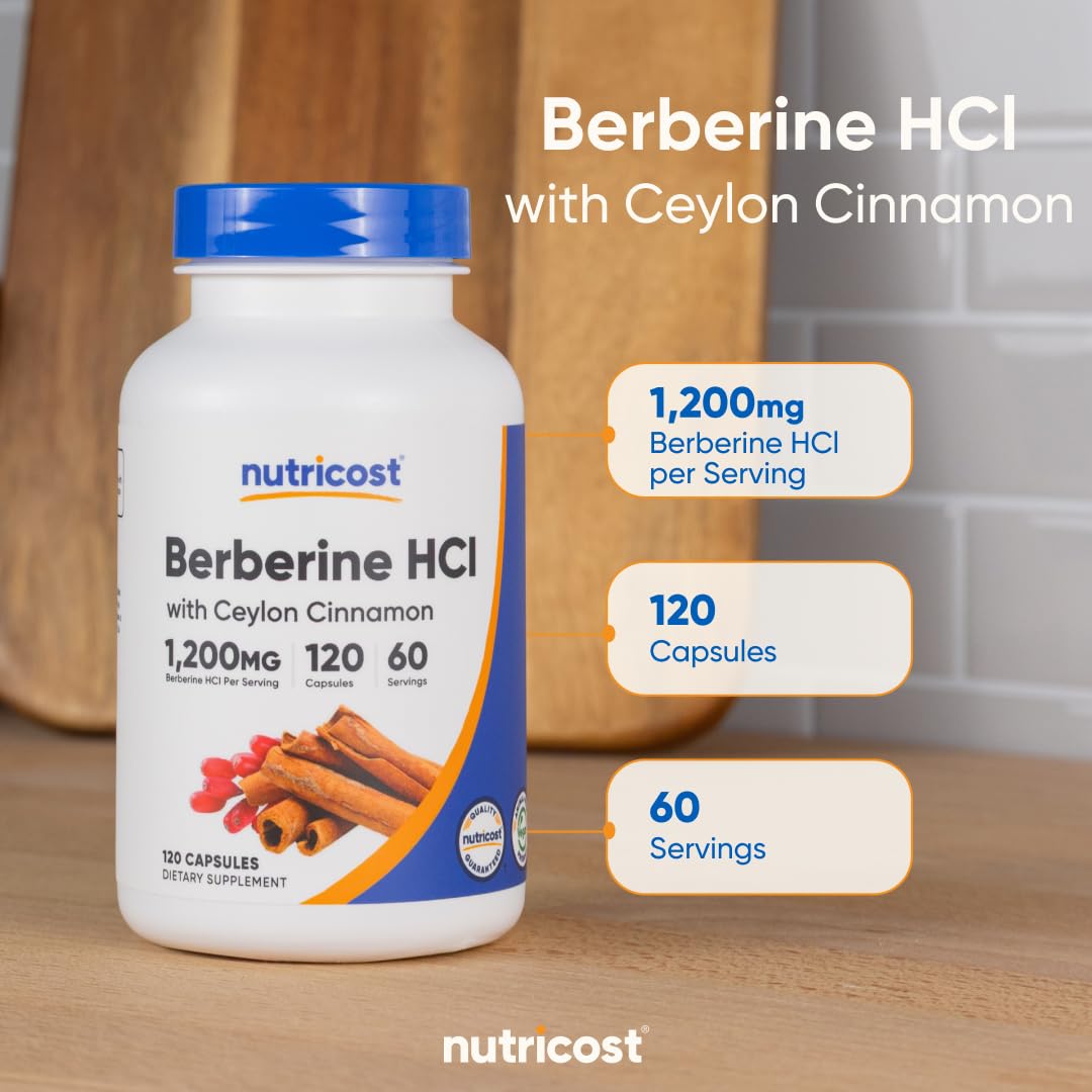 Nutricost Berberine HCl avec Cannelle de Ceylan en gros plan