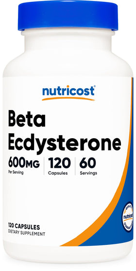 Nutricost Beta Ecdysterone 600mg 120 capsules vue de face