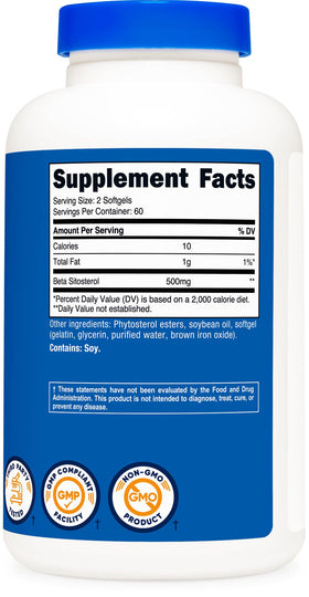 Nutricost Beta Sitosterol 120 capsules, gélules dans un verre d'eau